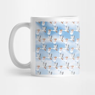 New born baby and crane Mug